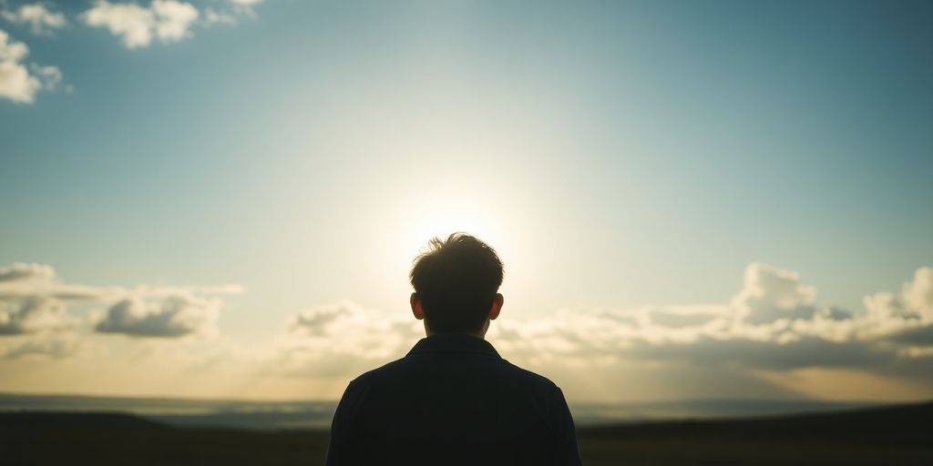 Pessoa superando dor emocional com esperança.